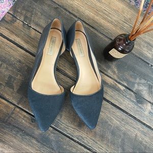 Cole Haan Bambra navy/black calf hair skimmer flats